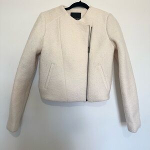 Banana Republic Women Baby Boucle Zipper-off White Ivory Size 6